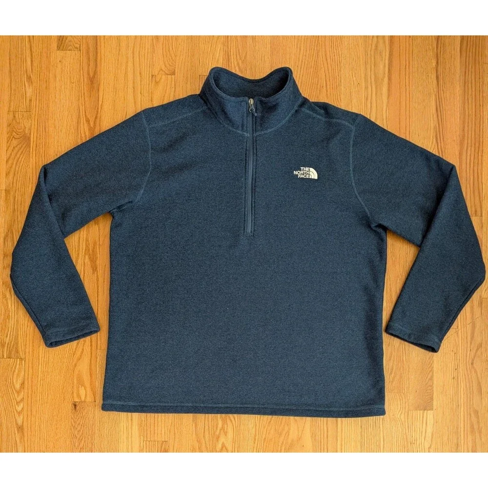 The North Face Jacket Mens XXL Textured Cap Rock Quarter Zip Fleece Pullover